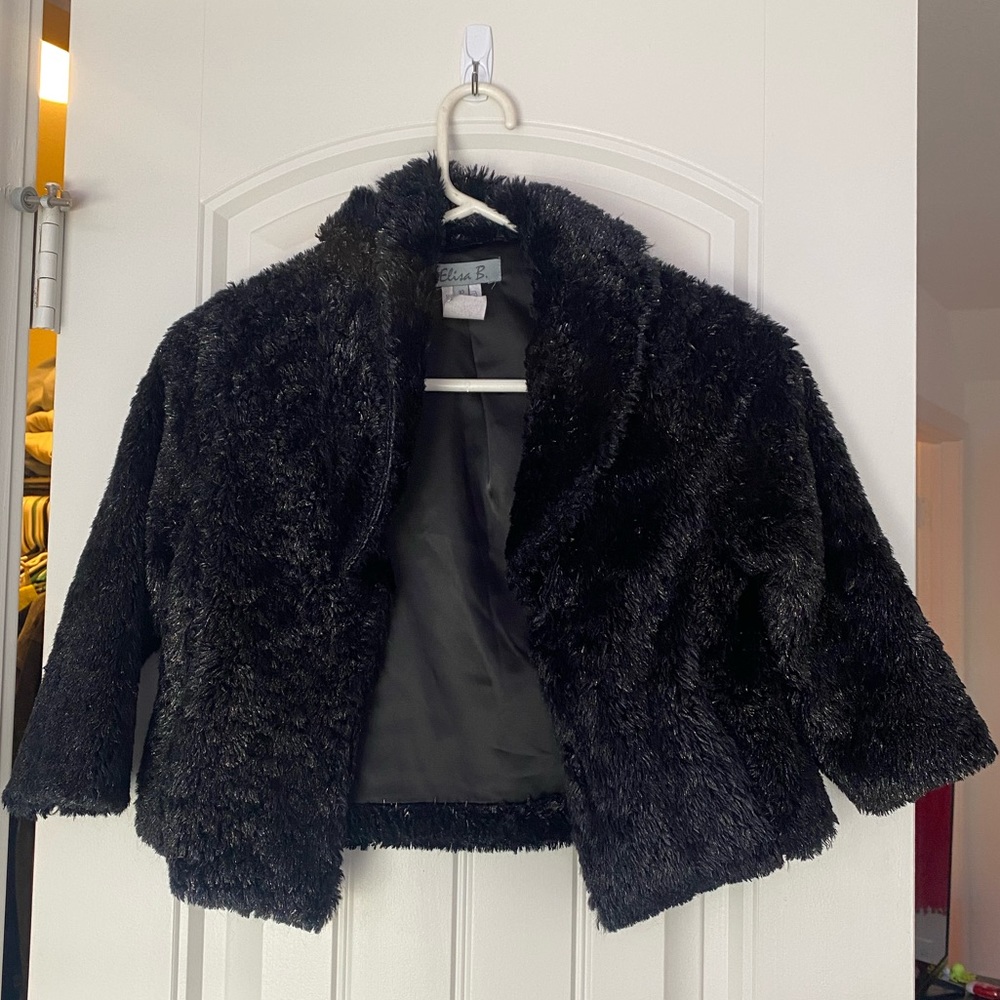 Elisa B black gold cover-up / shawl